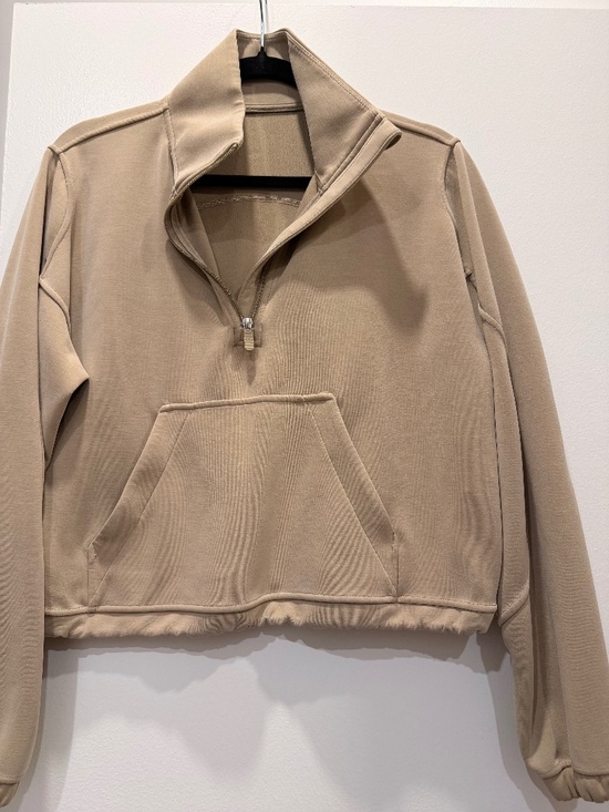 lululemon athletica Tops - Lululemon brushed tan half zip sweatshirt